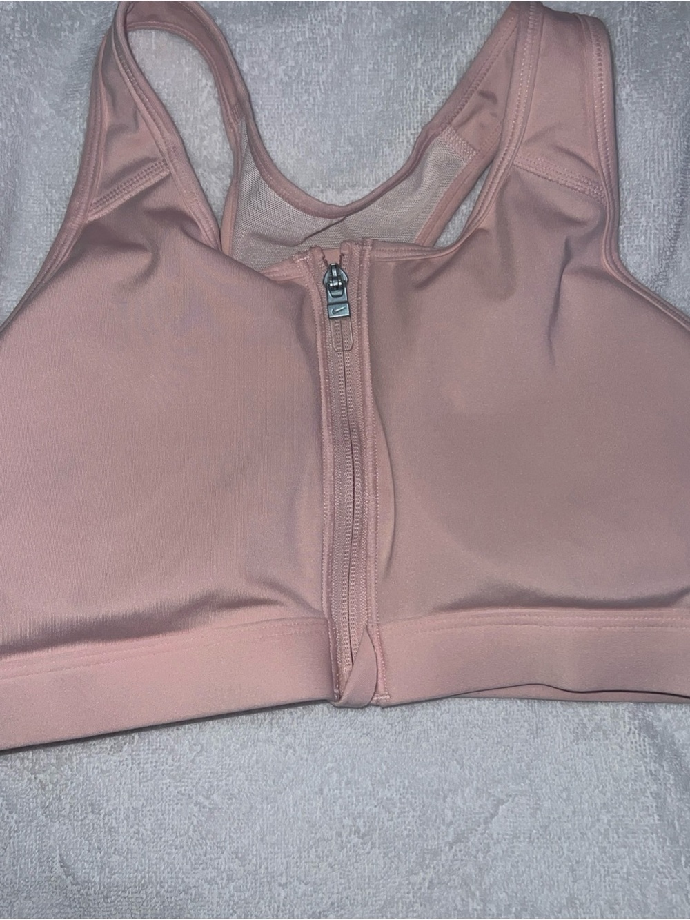 Nike Front-Zip Sports Bra - Dusty Pink